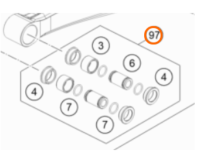 45204230010 - Подшипники и сальники оси маятника KTM SX50 2010-23 / SX65 2001-23 original