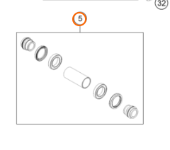 77709015000 - Ремкомплект ступицы переднего колеса KTM SX/SXF/125-450/ 2015-/, EXC/EXCF/125-500/ 2016-/ original