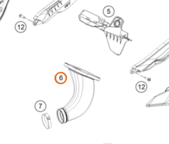 A40506026000, Патрубок карбюратора резиновый KTM SX65 2024-/, TC65 2024-/, original