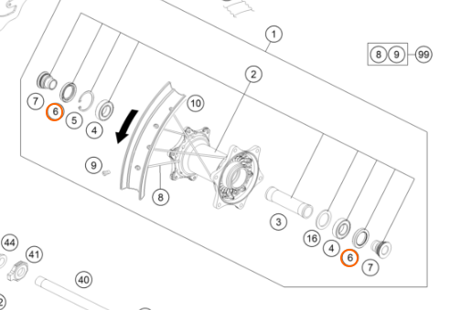 0760324771 - Сальник заднего колеса 32x47x7 KTM SX85 2003-/ KTM SX/EXC125-530 2001-/, original