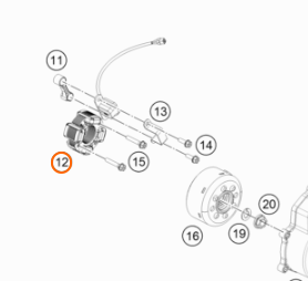 50439004000 - Статор KTM SX85 - 125 2016-22, original