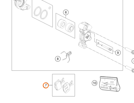 A40013030000 - Тормозные колодки перед-зад KTM SX50 2024-/, original