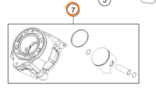 46230038000 - Цилиндр + поршень KTM SX65 2009-23 D.45 original