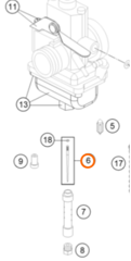 46231034000 - Игла карбюратора Mikuni 5IPL43-2W7 KTM SX65 2009-/, TC65 (с 2017) original