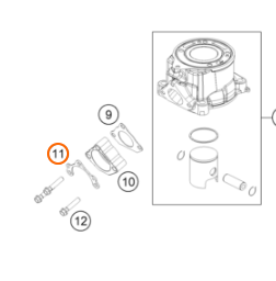 46205003050, BRACKET FOR SPRINGHOLDER KTM SX 50/65 2009-24 original