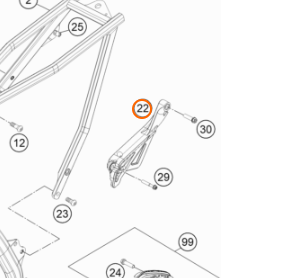 47203096100 -  Кожух цепи KTM SX85 2018-/, original