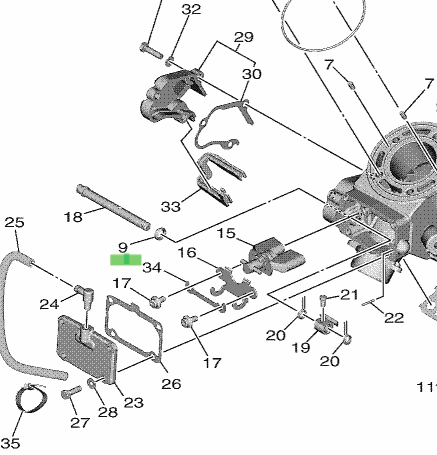 Сальник шторки Yamaha YZ65 2019-24, YZ125/250