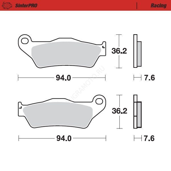 Тормозные колодки передние Moto-Master SinterPRO Racing KTM 125-530, SX85 c 2021-/, Husqvarna, Husaberg