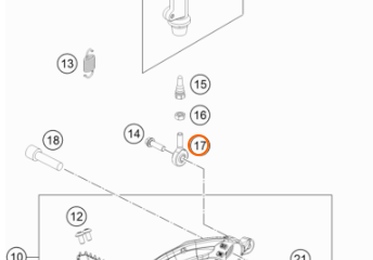 54813055100 - Шток лапки тормоза KTM SX85 / EXC 125-500/ original