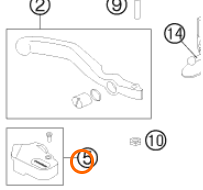 45113004000 - Защитный кожух рычага тормоза KTM SX50 2002-/ HQ TC50 2017-/ original